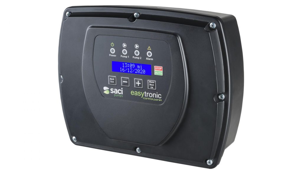 Cuadro eléctrico Easytronic de SACI Pumps para instalaciones de bombas monofásicas y trifásicas