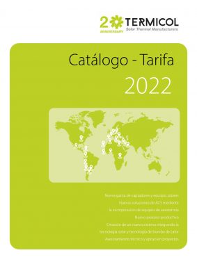 portada catálogo tarifa termosifones termicol 2022